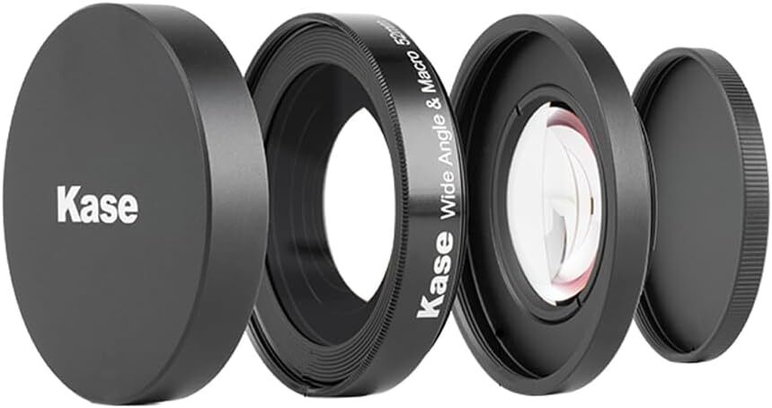 Kase 2 in 1 Wide Angle and Macro Lens for Sony ZV-E10 Vlog Camera