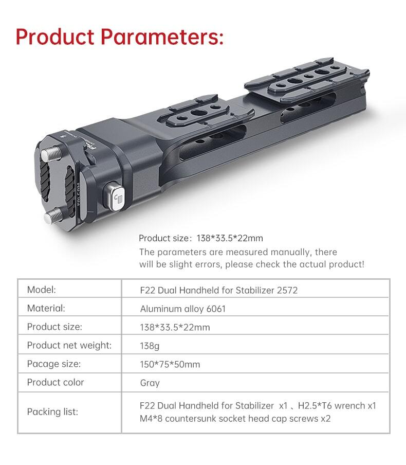 Falcam F22 Quick Release Dual Handheld for Stabilizer