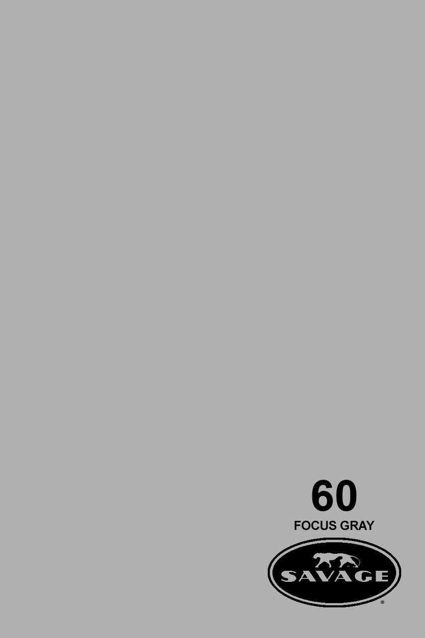 SAVAGE #60 Focus Gray 2.72x11m WIDETONE Seamless Photography Background Paper