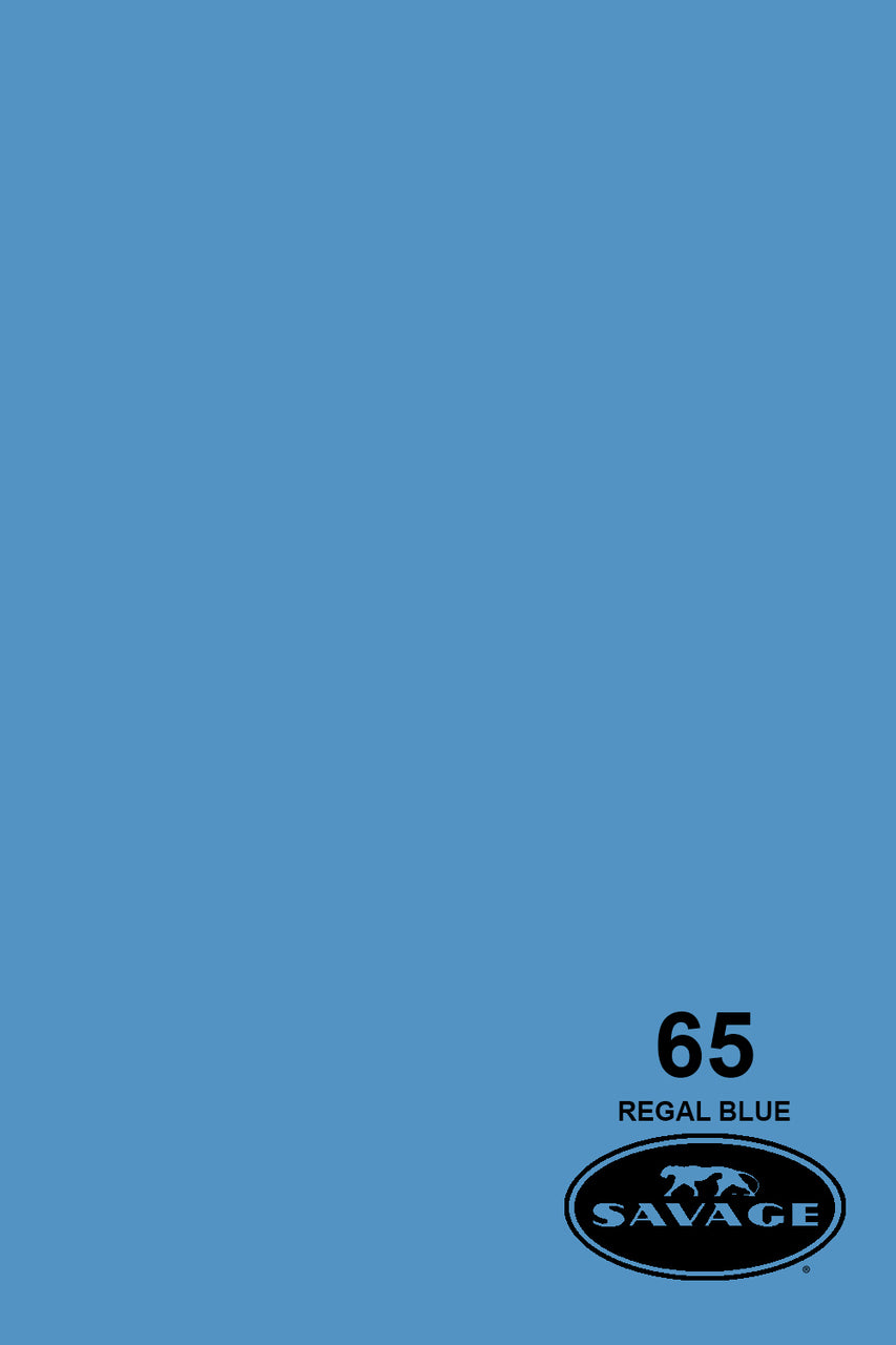 SAVAGE #65 Regal Blue 2.72x11m WIDETONE Seamless Photography Background Paper