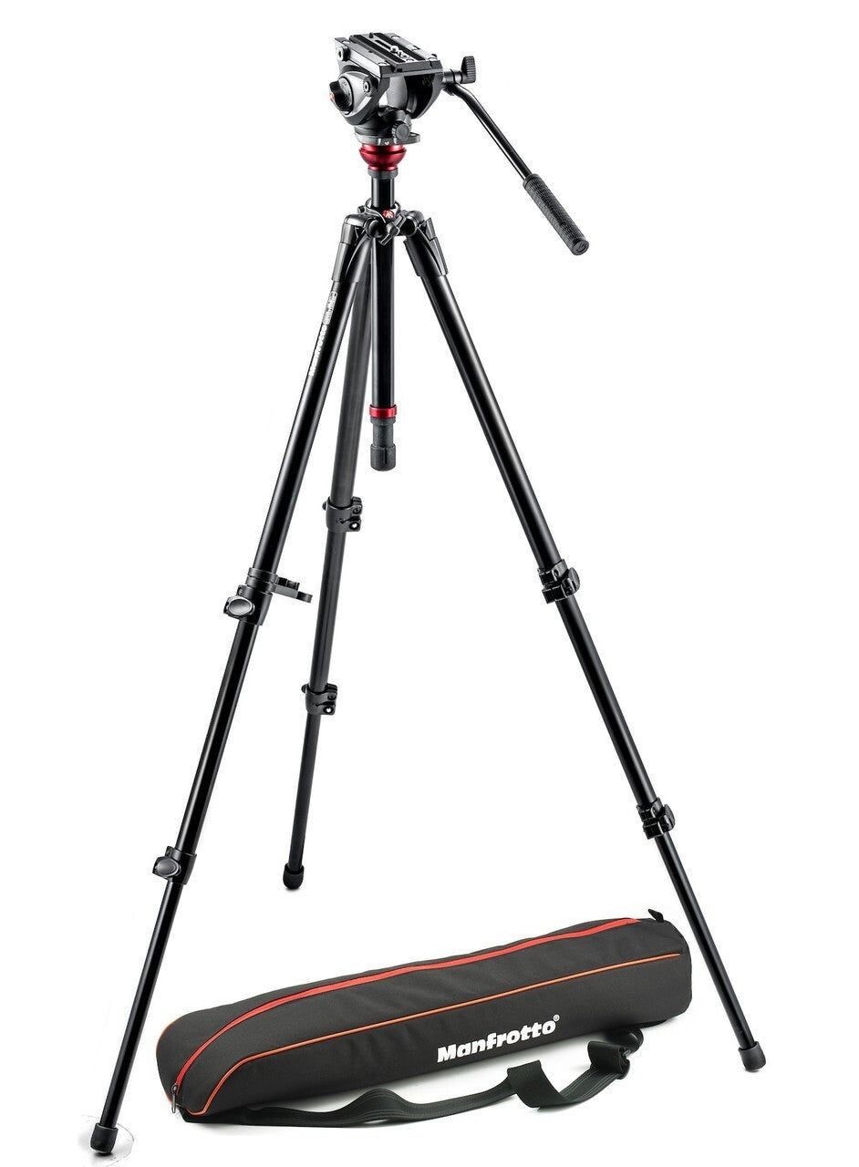 Lightweight tripod with fluid video head and aluminium legs MVH500AH,755XBK