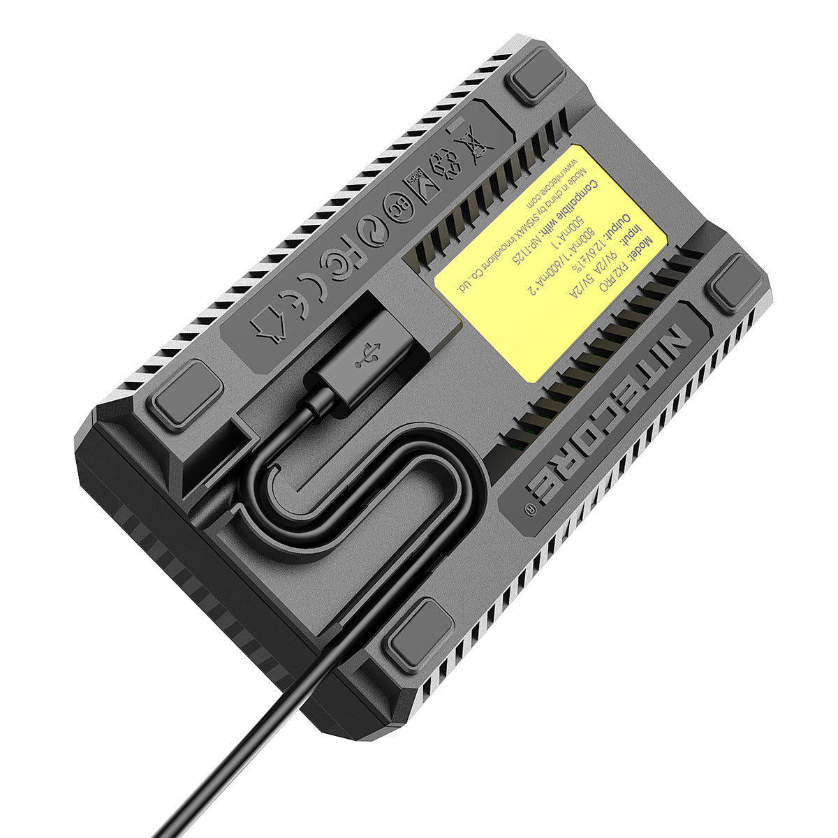 Nitecore FX2 Pro Fujifilm USB Dual Slot Charger for Fuji NP-T125