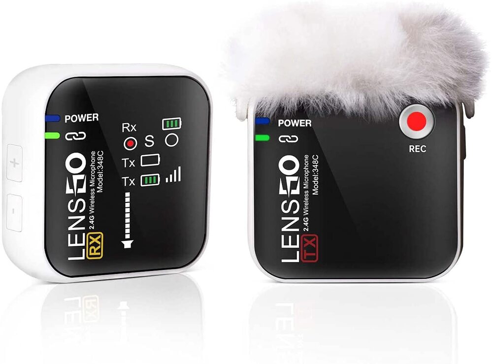 LENSGO 348C 2.4G Wireless Lavalier Microphone System