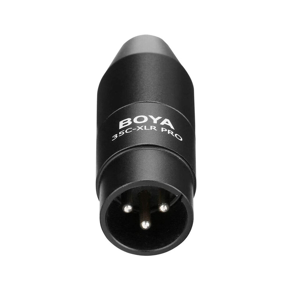 BOYA 3.5MM TRS Female TO XLR Male Adaptor with power convertor (3 PINS MALE)