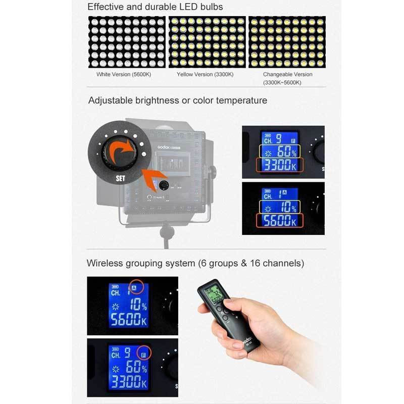 GODOX VIDEO LED LIGHT LED500C (Power Options Available)