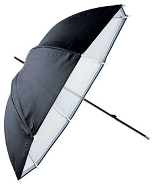102cm Umbrella 102WB White with Black Cover