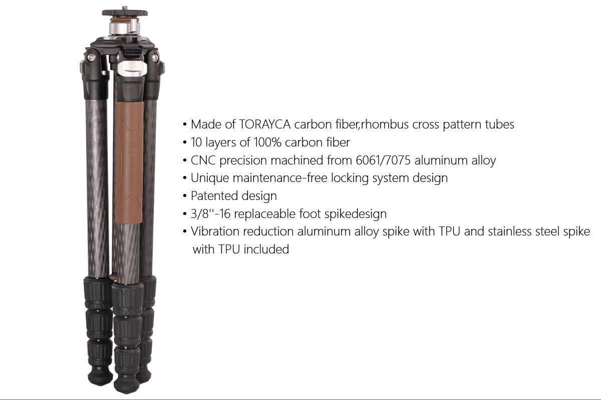 LEOFOTO HIKER Series CARBON FIBRE TRIPOD LN324CH