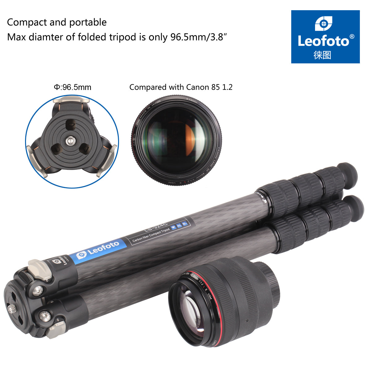 LEOFOTO Ranger TRIPOD KIT CARBON FIBRE LS-324C + LH40