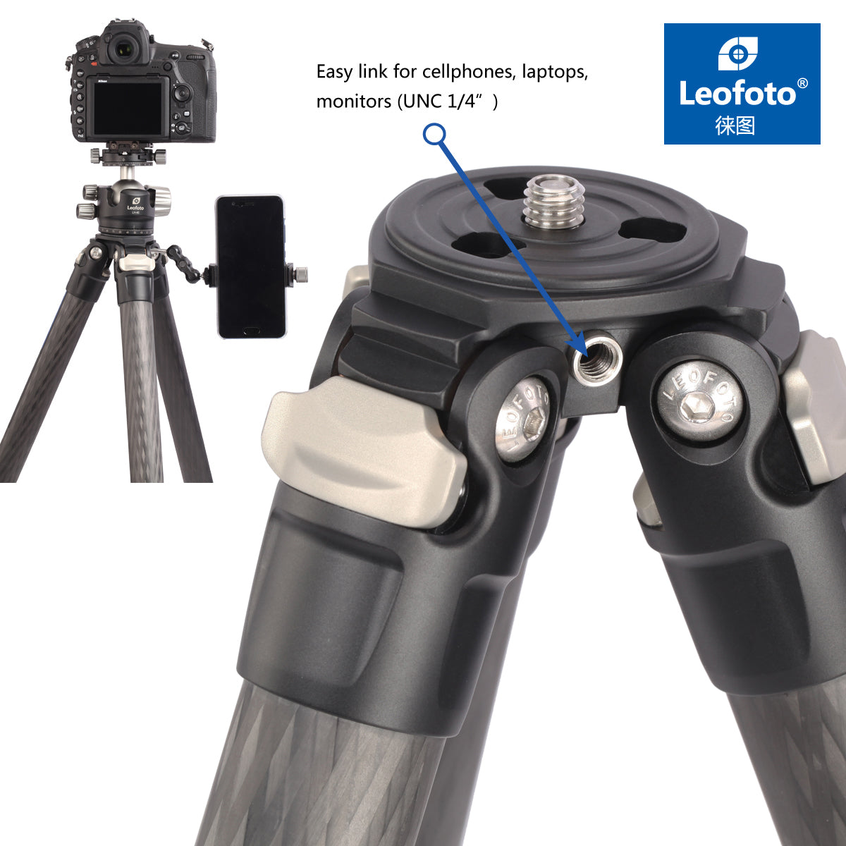 LEOFOTO Ranger TRIPOD KIT CARBON FIBRE LS-324C + LH40