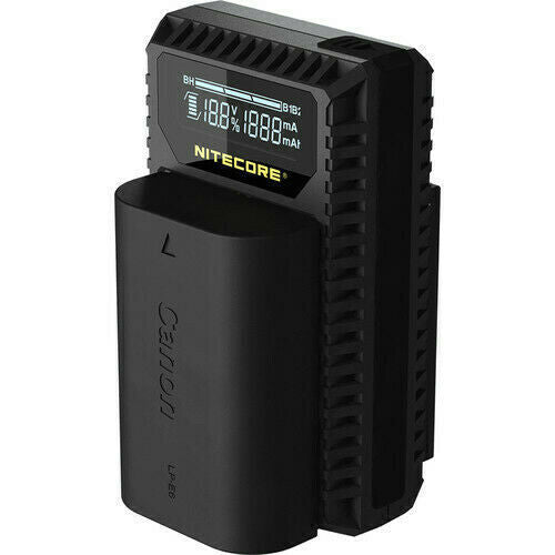 Nitecore UCN1 Canon USB Dual Slot Charger for LP-E6, LP-E6N, LP-E8