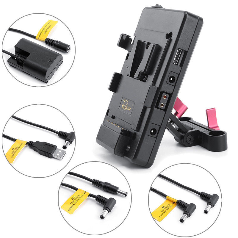 Rolux V-Mount Battery Power Supply Plate RL-VFU2