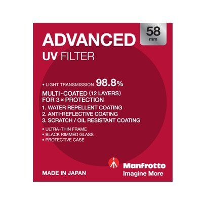 Manfrotto Advanced UV Filter - 58mm