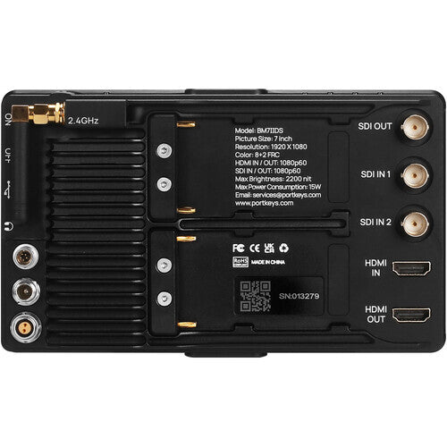 Portkeys BM7 II DS 7" High-Bright Monitor with Wireless Camera Control