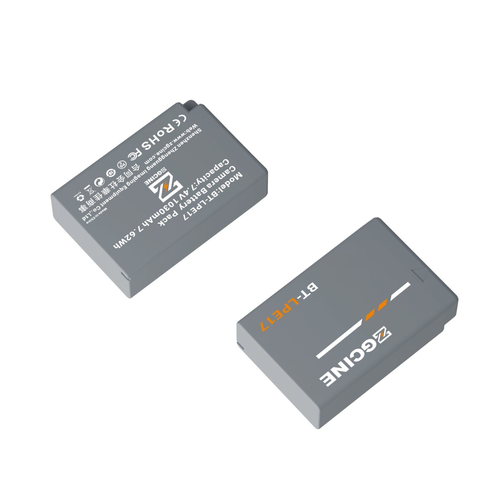 ZGCINE BT-LPE17 Camera Battery for Canon Camera (1030mAh Grey)