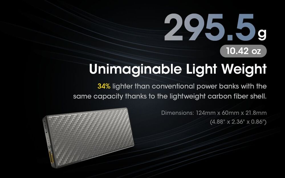 Nitecore Carbo 20000 Light Weight Power Bank (20,000 mAh)