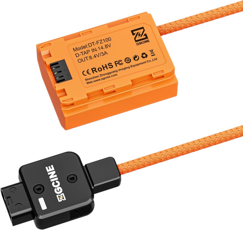 ZGCINE D-Tap to Sony NP-FZ100 Dummy Battery Cable 60cm