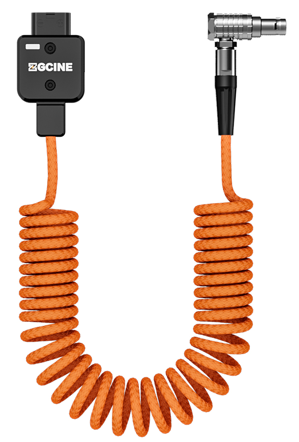 ZGCINE DT-LM D-Tap to Lemo 2Pin Male Coild Power Cable - 60CM
