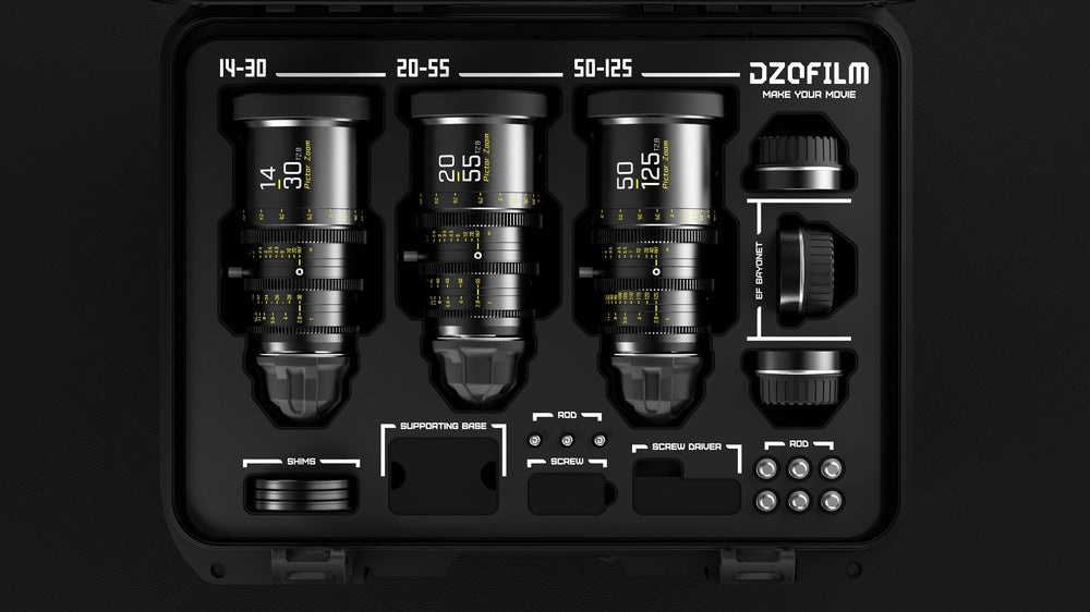DZOFilm Pictor Super 35 Parfocal Zoom Lens Kit - 15 to 30mm, 20 to 55mm and 50 to 125mm