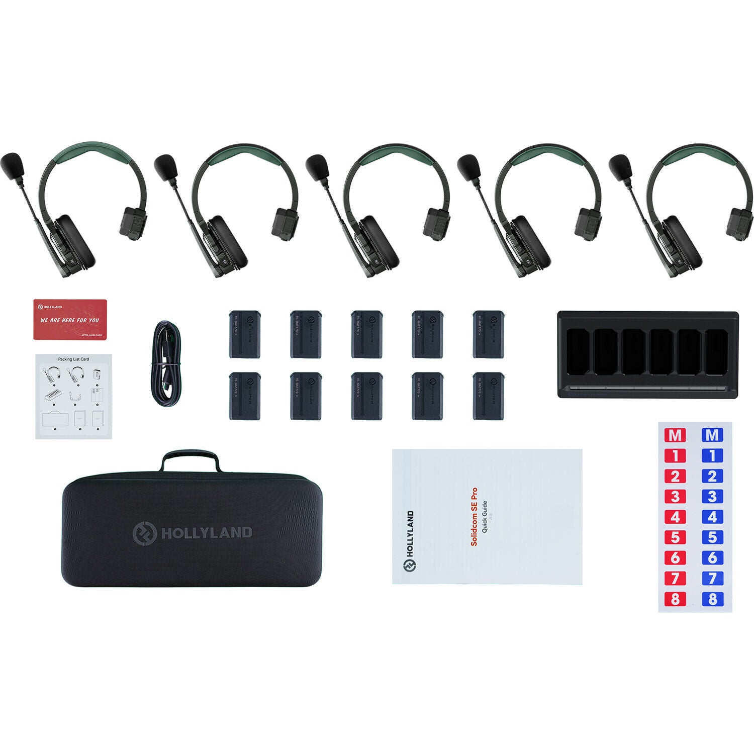Hollyland Solidcom SE Pro 1.9GHz Wireless Intercom Kit with 5 Headsets