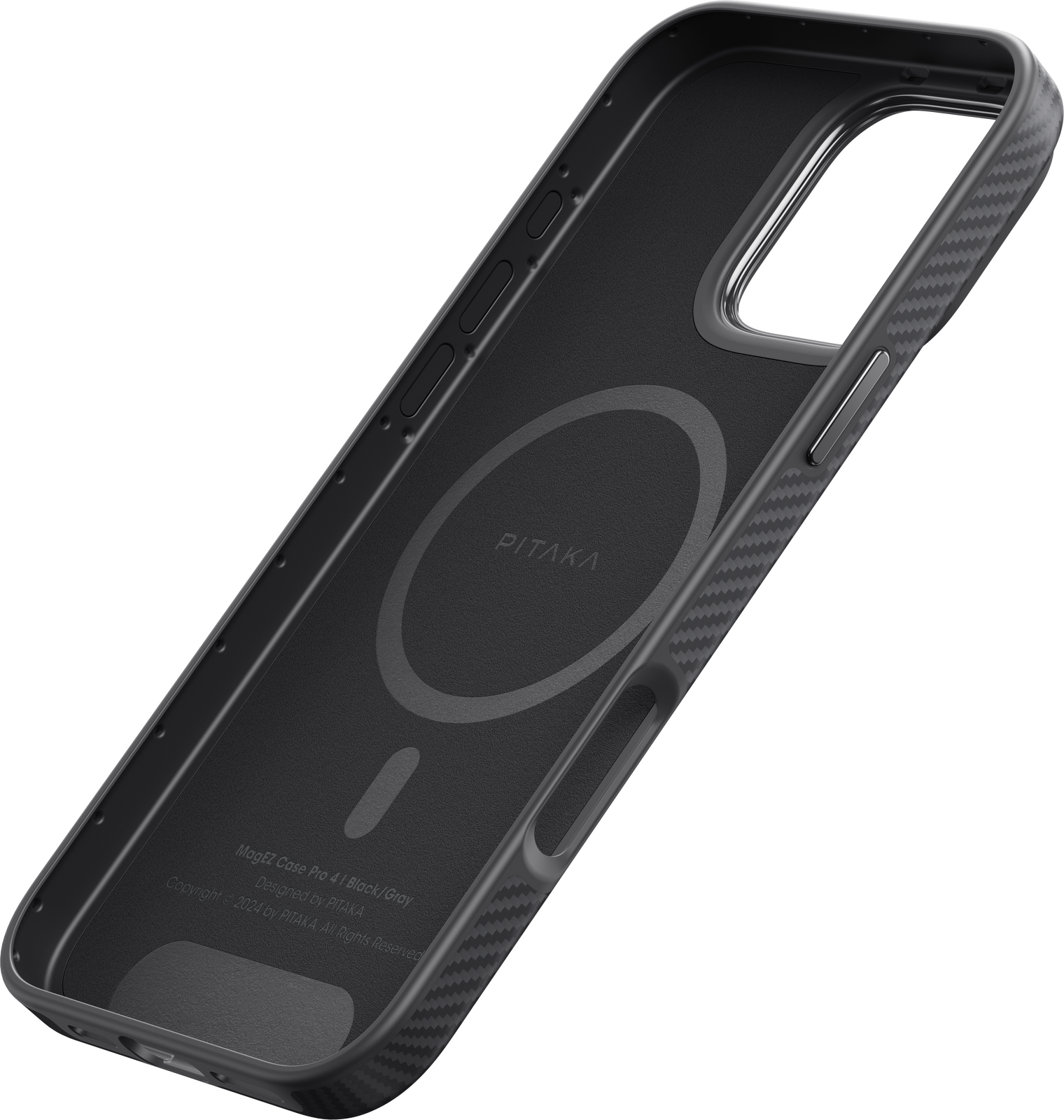 PITAKA Aramid Fibre UltraGuard Case for iPhone 16 Pro Max Black/Grey