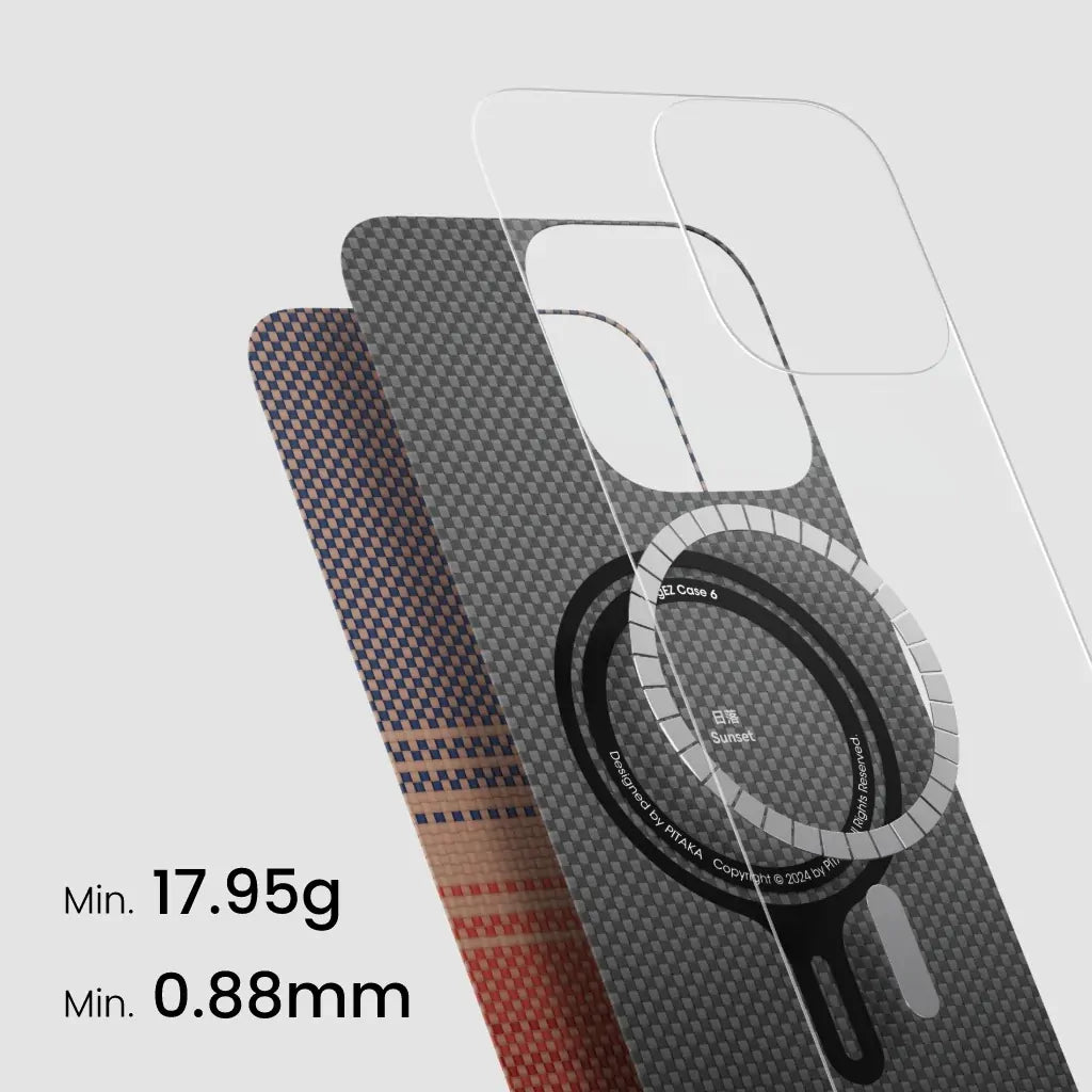 PITAKA Aramid Fibre Ultra-Slim Case for iPhone 16 Pro Max Sunset