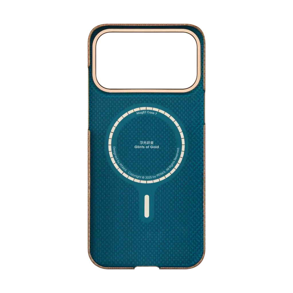 PITAKA Aramid Fibre Ultra-Slim Case for iPhone 17 Pro Golden Glint