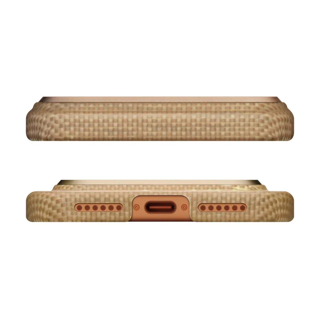 PITAKA Aramid Fibre Ultra-Slim Case for iPhone 17 Pro Golden Glint
