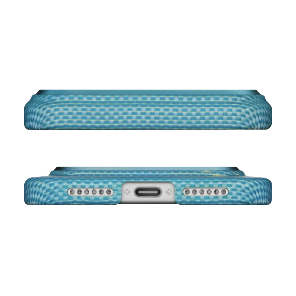 PITAKA Aramid Fibre Ultra-Slim Case for iPhone 17 Pro Lucid Blue
