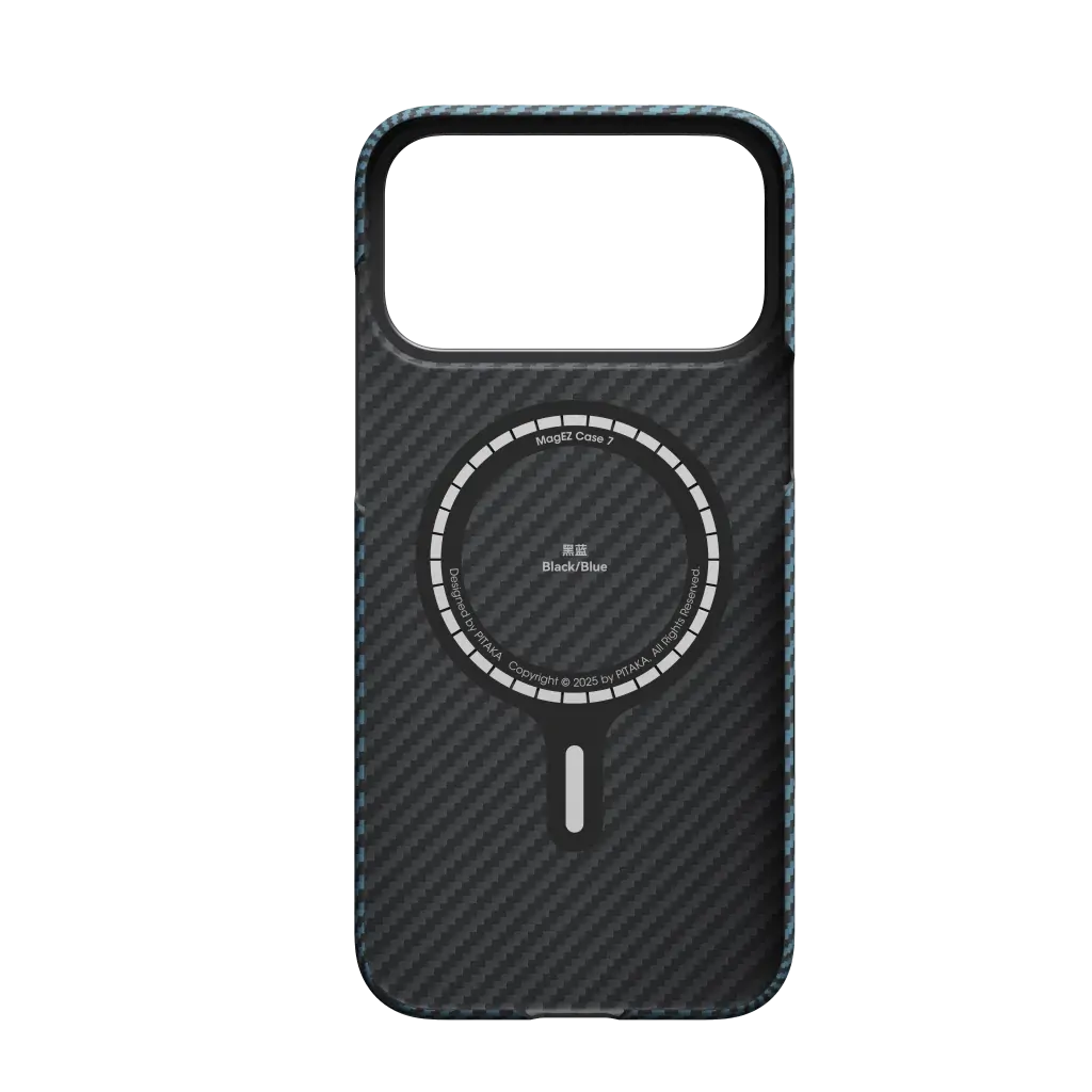 PITAKA Aramid Fibre Ultra-Slim Case for iPhone 17 Pro Black/Blue
