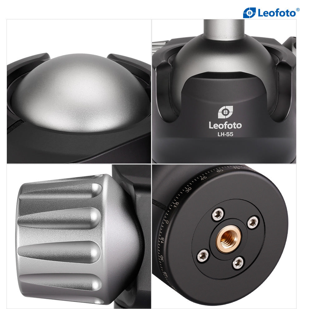Leofoto LH-55PCL Dual Pan Quick Release Low Profile Ball Head
