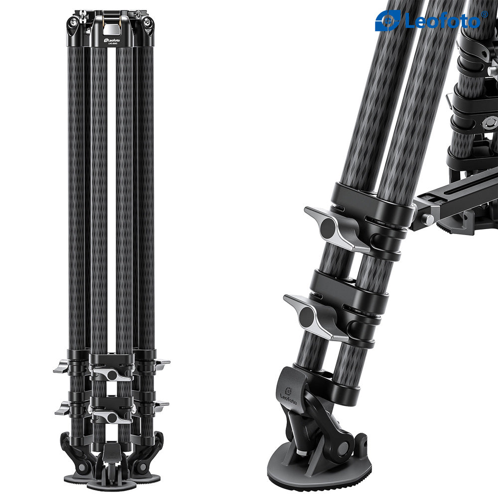 Leofoto LVC-193C+BV-10 Carbon Fiber Twin Leg Video Tripod Kit