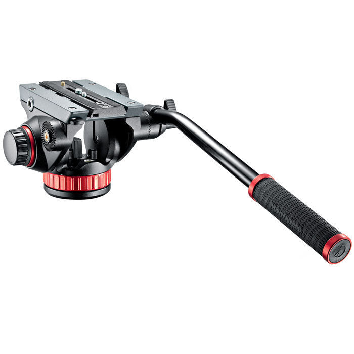 Manfrotto MVH502AH Fluid Video Head with MT057C4-G CF Single leg tripod