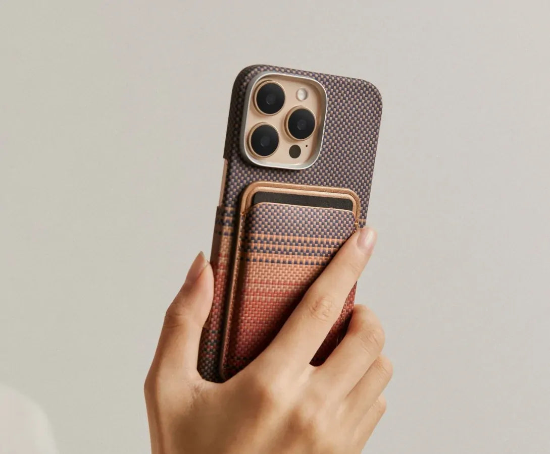 Pitaka MagSafe Woven Wallet Sunset
