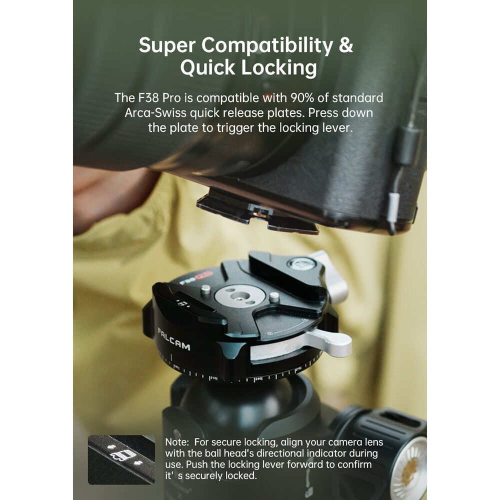 FALCAM F38 Pro Quick Release Low Gravity Dual Panorama Ball Head XB-3R