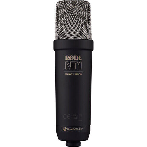 RODE NT1 5th Generation Large-Diaphragm Cardioid Condenser XLR/USB Microphone (Black)