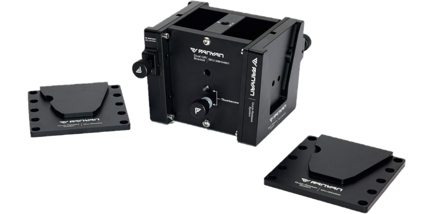 Panyan Dual QR Monitor Mounting Base with Spigot Fit