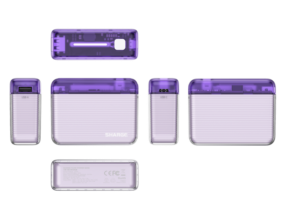 Sharge Flow Mini Power Bank 5800mah - Vivid Purple