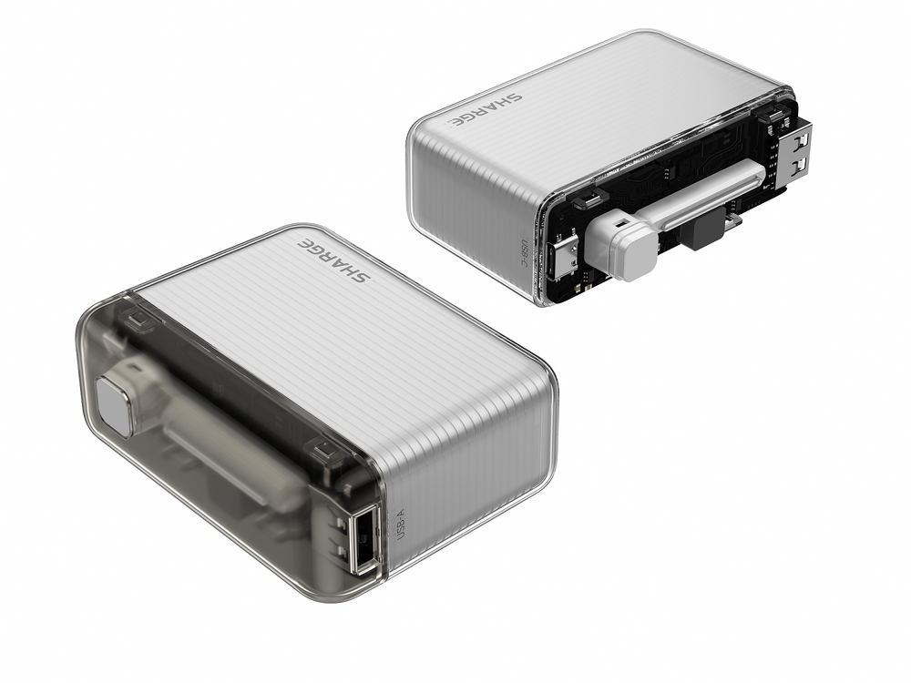 Shargeek Flow Mini Power Bank 5800mah - White Grey
