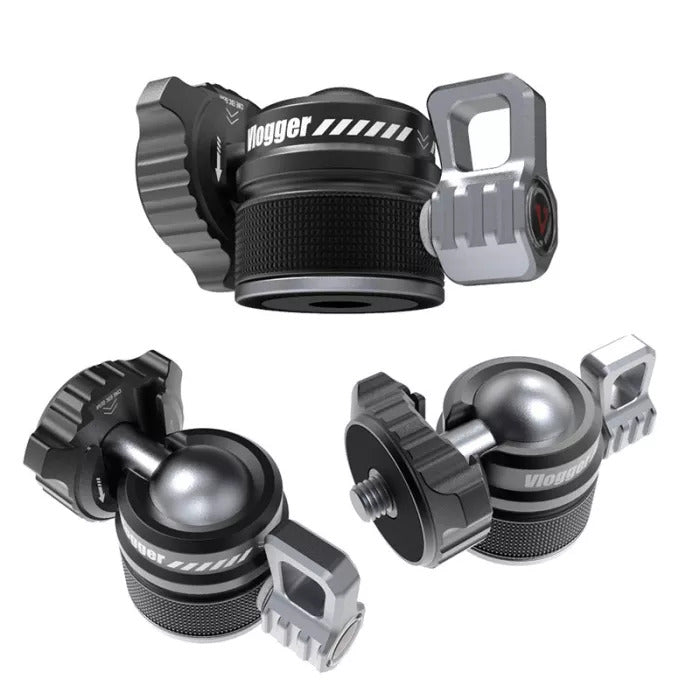 Vologger 1/4” Swivel Mini Tripod Ball Head with Cold Shoe Mount
