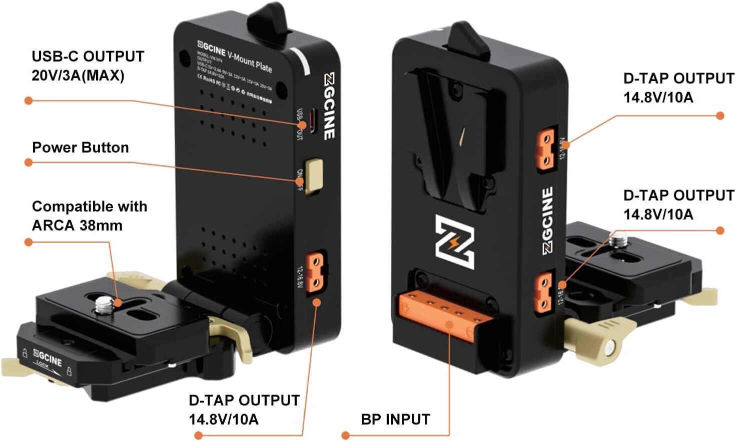 ZGCine Quick Release V-Mount Plate