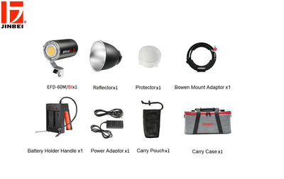 Jinbei EFD-60BI 2700K-6500K LED Continuous Video Light