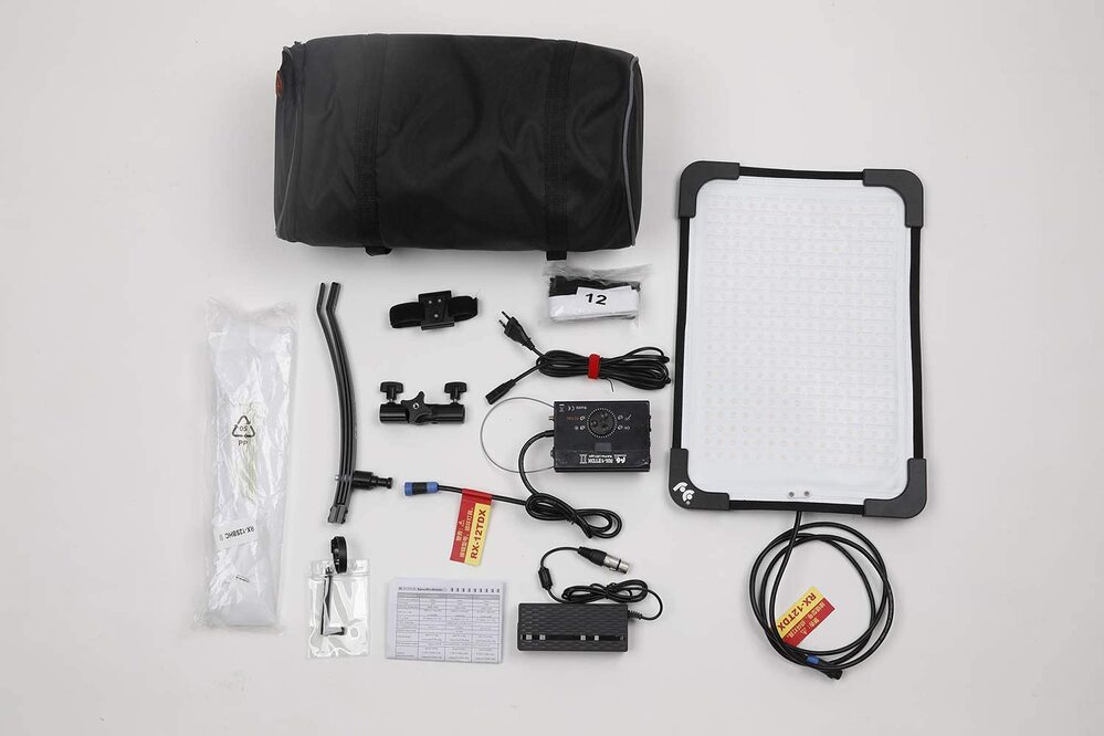 Falcon Eyes 50W Bi-Color Flexible LED Light RX-12TDX II with Grid Softbox