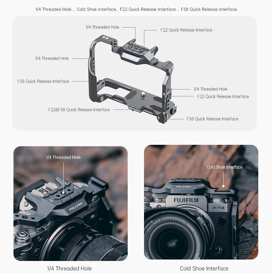 Falcam F22 & F38 Quick Release Camera Cage For FUJIFILM X-T4
