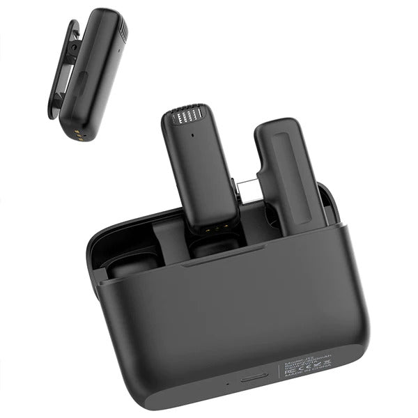 Ulanzi Wireless Microphone 2Tx +1RX For Apple (Lightening Plug) - Black