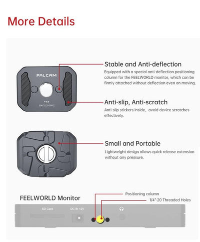 Falcam F22 Quick Release Plate for Feelworld Monitors