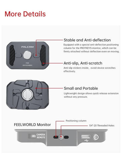 Falcam F22 Quick Release Plate for PortKeys Monitors