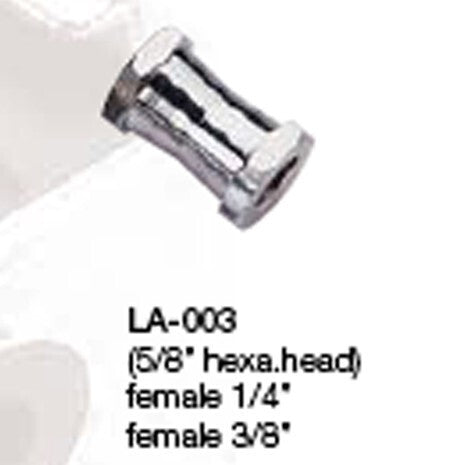 PES SPIGOT 1/4"-3/8" FEMALE (5/8"HEX. HEAD)