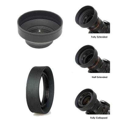 JJC 62MM  Collapsible Rubber Lens Hood