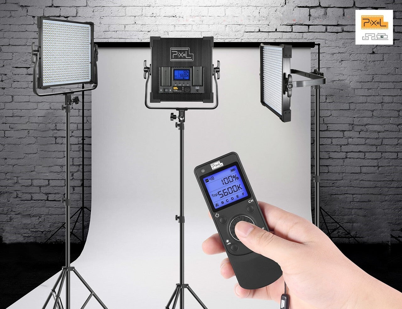 PIXEL VIDEO LED LIGHT P45C 240W BI-COLOR(3000-8000K) Kit [LED Battery Option: No Battery Needed]