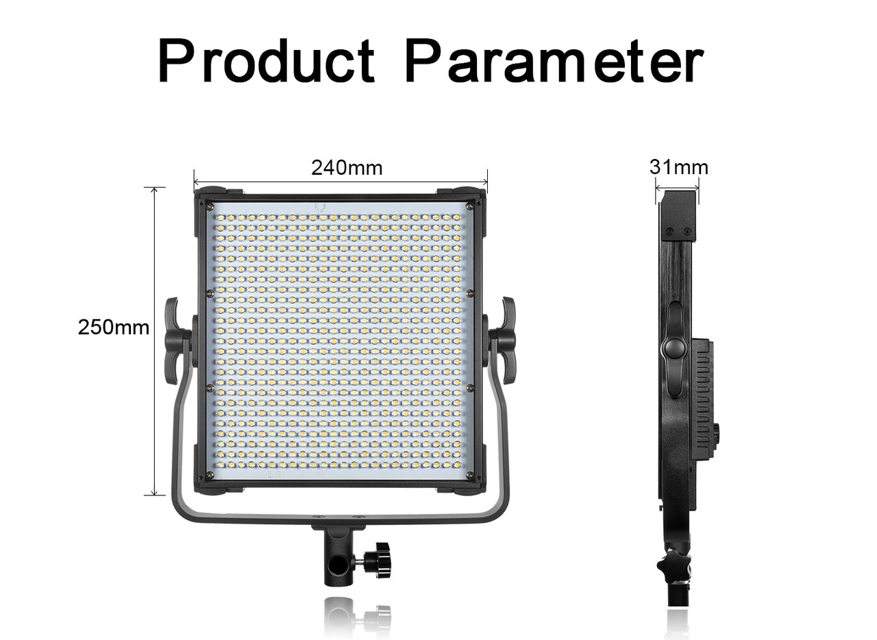 PIXEL VIDEO LED LIGHT P45C 240W BI-COLOR(3000-8000K) Kit(F970 Battery Option:NP-F970 Battery (7200mAh) with Charger)
